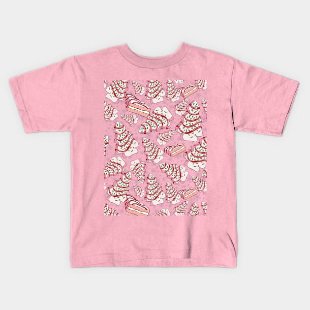 Christmas Tree Snack Cakes Kids T-Shirt by OWHolmes Boss Band